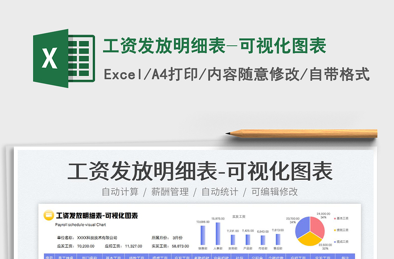 2022工資發(fā)放明細(xì)表-可視化圖表免費(fèi)下載