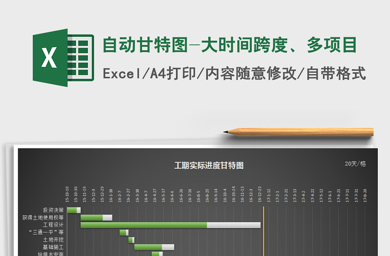 2021年自动甘特图-大时间跨度、多项目