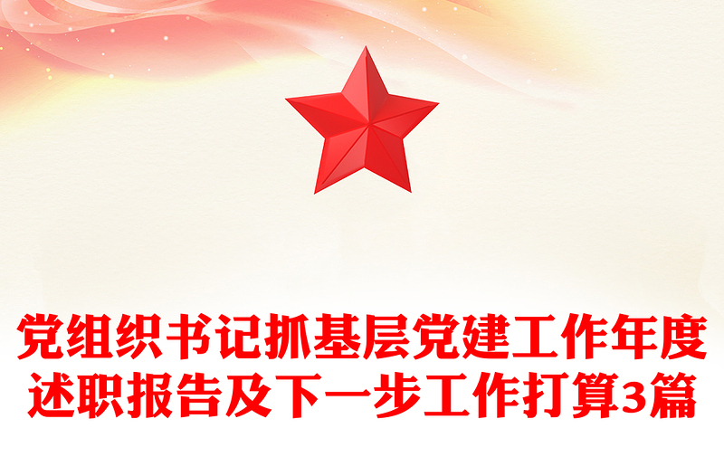 黨組織書(shū)記抓基層黨建工作年度述職報(bào)告及下一步工作打算3篇