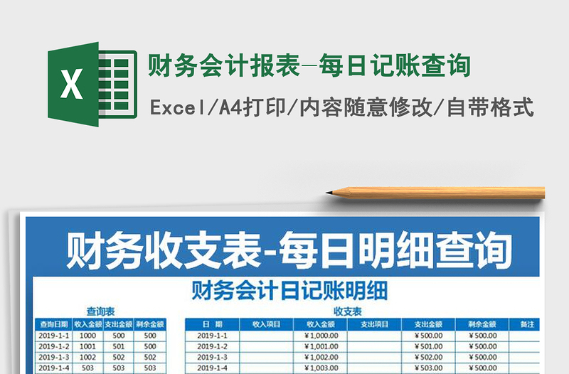 2021年財務(wù)會計報表-每日記賬查詢