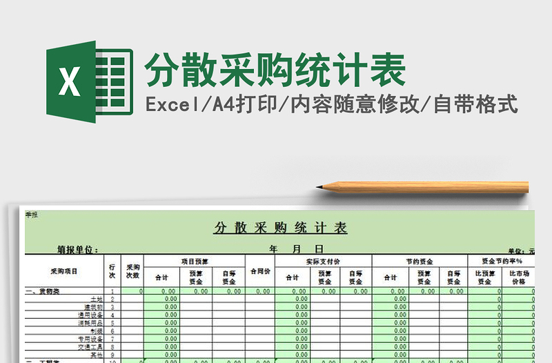 2021年分散采购统计表