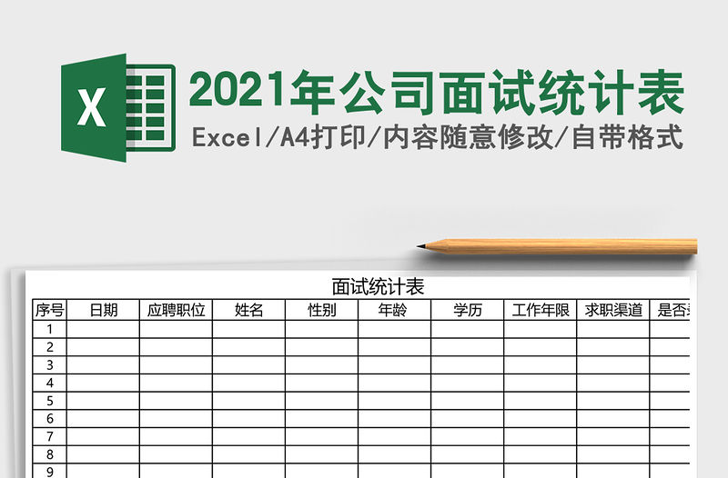 2021年公司面試統計表