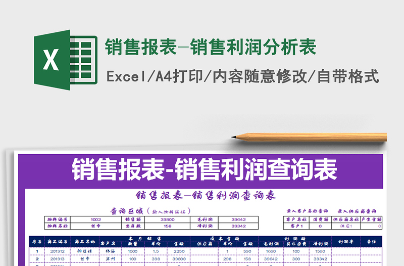 2021年銷(xiāo)售報(bào)表-銷(xiāo)售利潤(rùn)分析表
