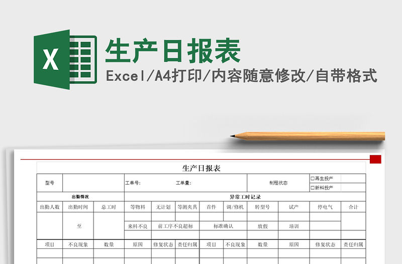 2022年生產日報表