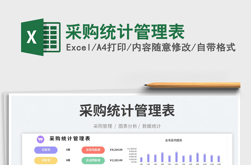2023采購(gòu)統(tǒng)計(jì)管理表免費(fèi)下載