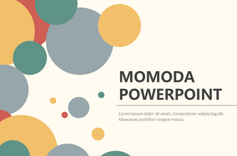 時尚復古配色圓形實用簡潔萬能PPT模板