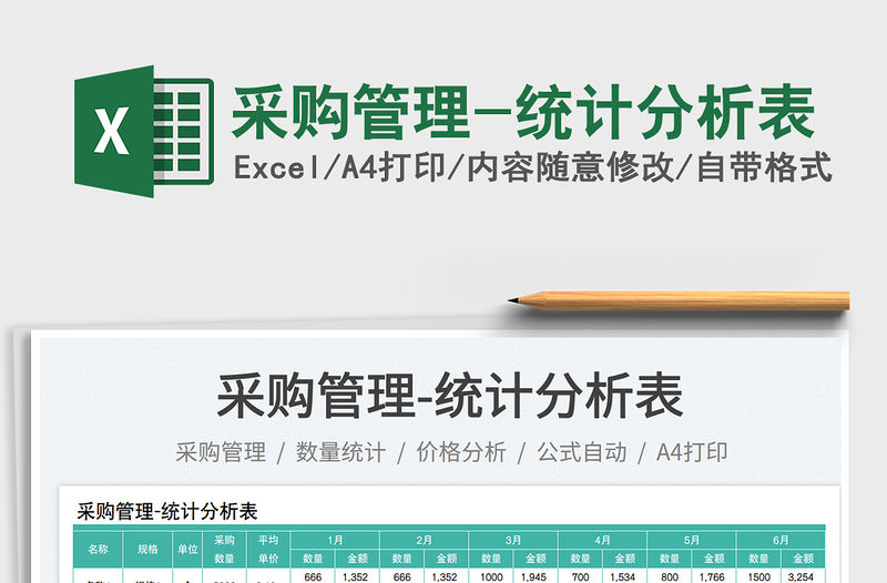 采購管理-統計分析表免費下載