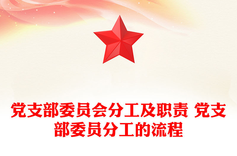 黨支部委員會分工及職責 黨支部委員分工的流程