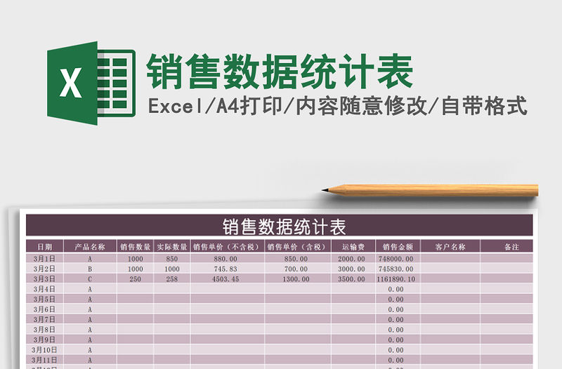 2021年銷售數據統計表