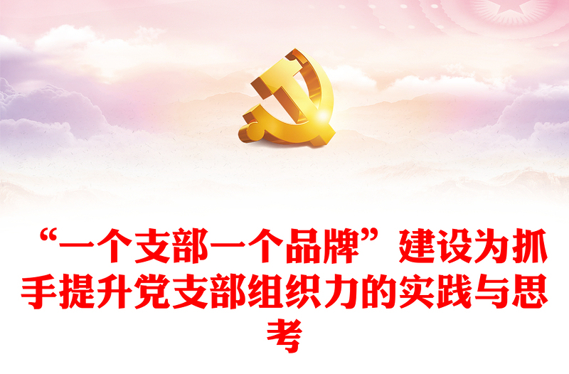 “一個(gè)支部一個(gè)品牌”建設(shè)為抓手提升黨支部組織力的實(shí)踐與思考
