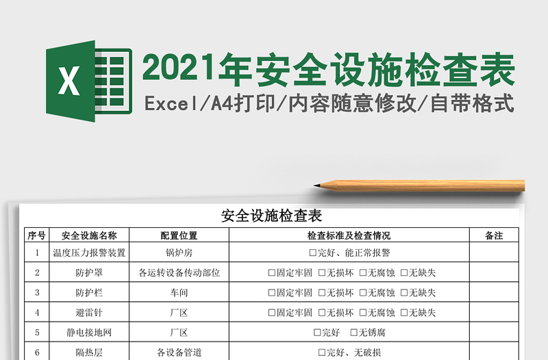 2021年安全設(shè)施檢查表