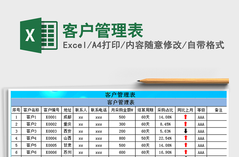 2021年客戶管理表