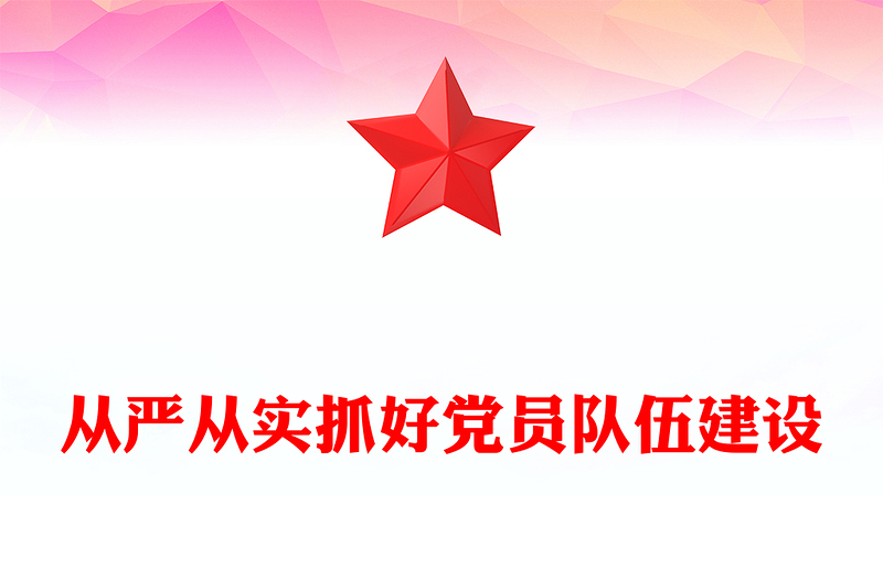 從嚴(yán)從實(shí)抓好黨員隊(duì)伍建設(shè)PPT基層黨組織黨課課件(講稿)