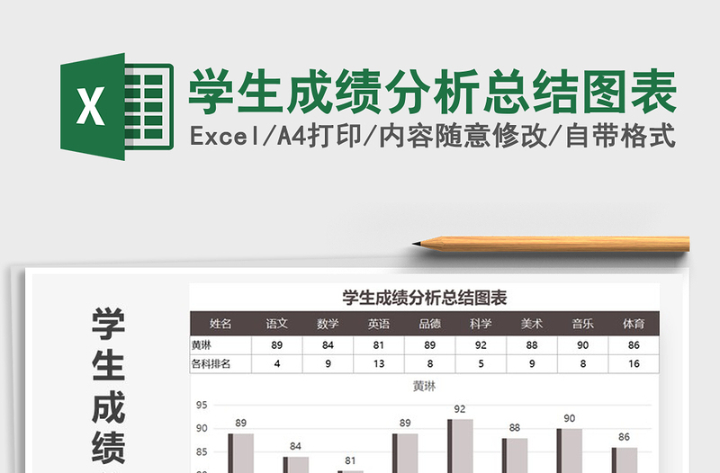 2021年学生成绩分析总结图表