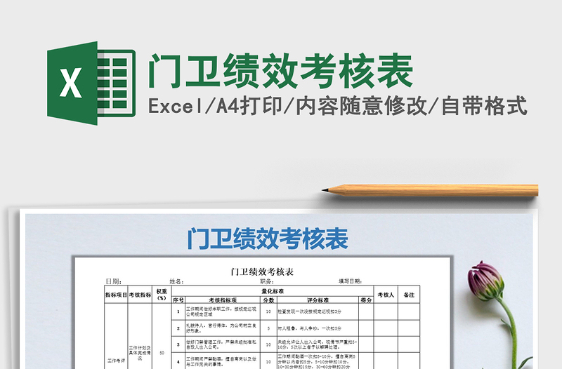 2021年門衛(wèi)績效考核表