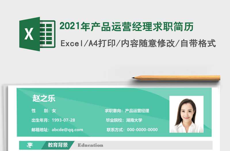 2021年產(chǎn)品運(yùn)營(yíng)經(jīng)理求職簡(jiǎn)歷