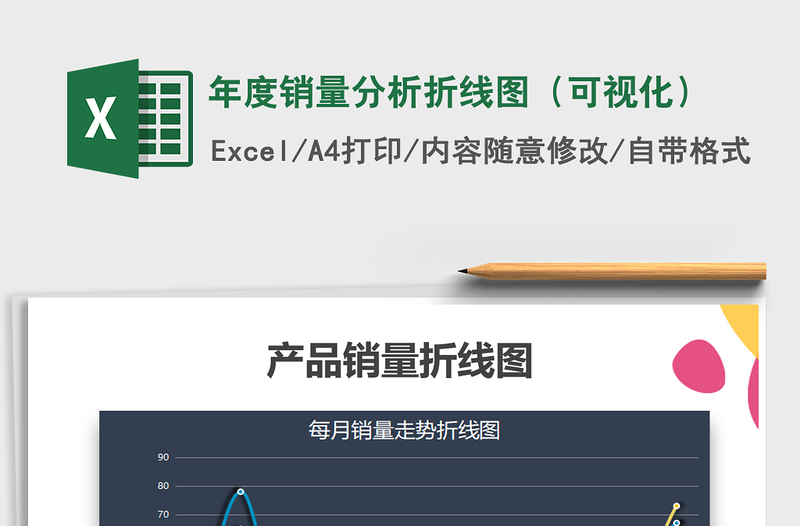 2021年年度銷量分析折線圖(可視化)