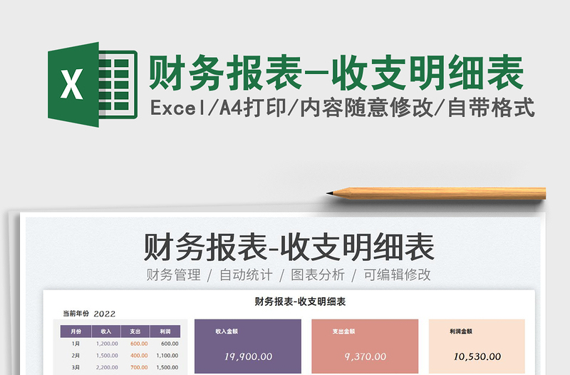 2022財(cái)務(wù)報(bào)表-收支明細(xì)表免費(fèi)下載