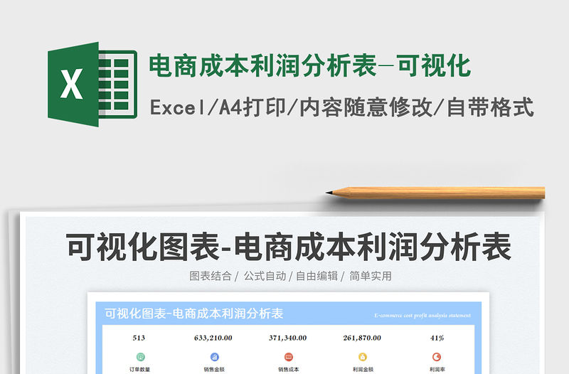 電商成本利潤分析表-可視化