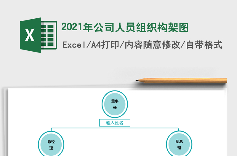 2021年公司人員組織構(gòu)架圖