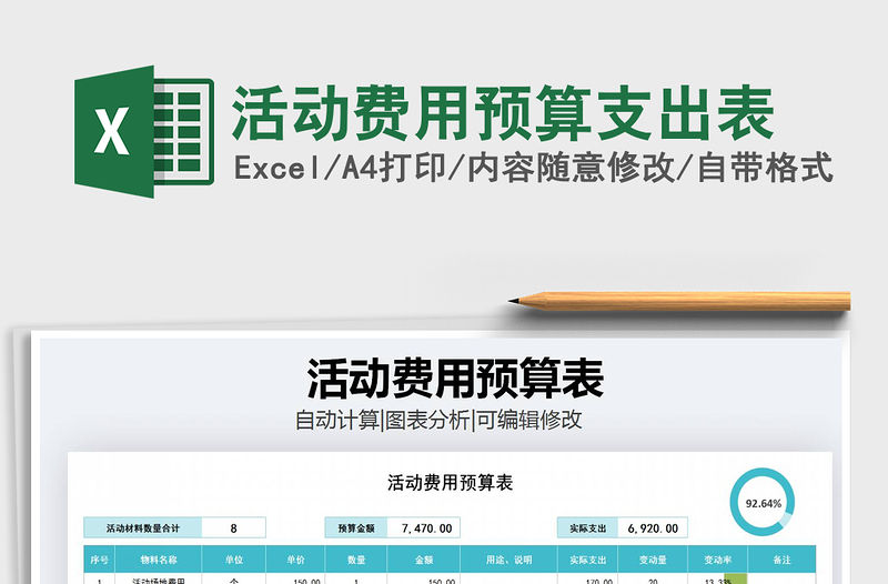 2021年活動費用預算支出表