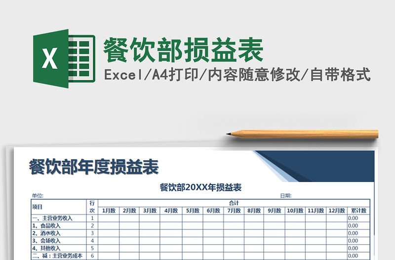 2021年餐飲部損益表