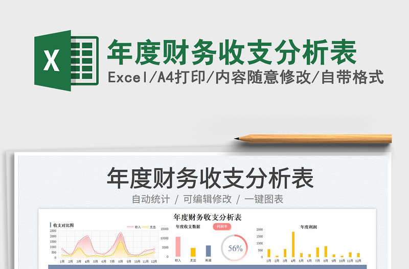 年度財(cái)務(wù)收支分析表