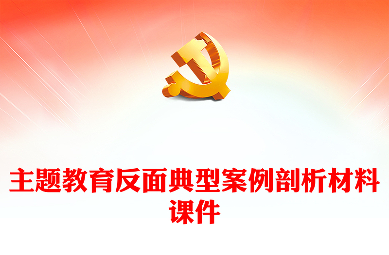 2023年主題教育反面典型案例剖析材料