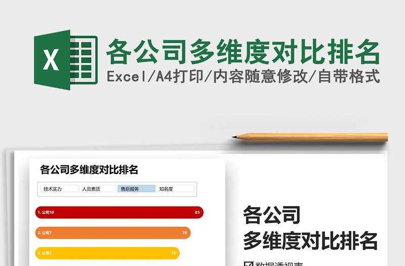 2021各公司多維度對(duì)比排名免費(fèi)下載