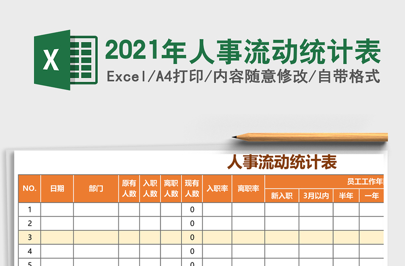 2021年人事流動統(tǒng)計表