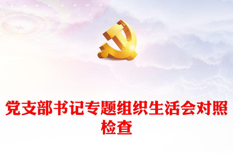 黨支部書(shū)記專題組織生活會(huì)對(duì)照檢查