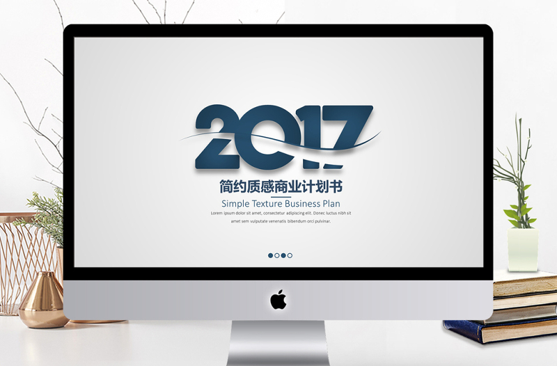 2017简约质感商业计划书