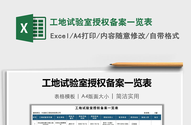 2021年工地試驗室授權備案一覽表