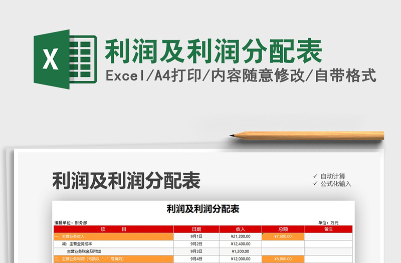 2021年利潤及利潤分配表