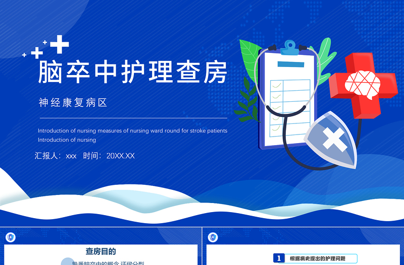 2022神經(jīng)康復(fù)病區(qū)腦卒中的護(hù)理查房PPT清新簡(jiǎn)約風(fēng)護(hù)理查房通用PPT