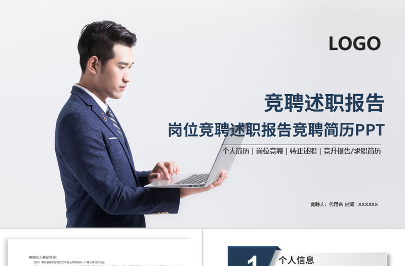 原創(chuàng)競聘述職報告?zhèn)€人簡歷崗位競聘PPT