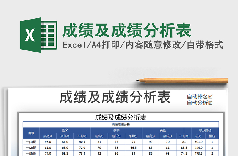 2021年成绩及成绩分析表