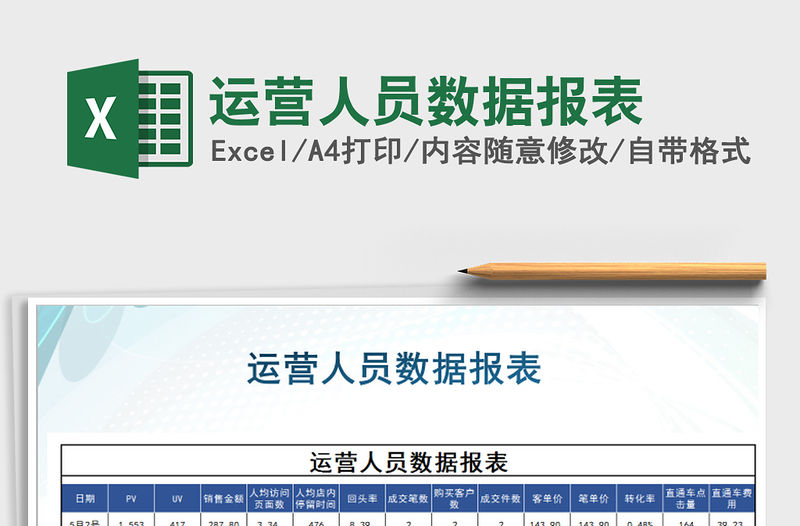 2021年運營人員數據報表