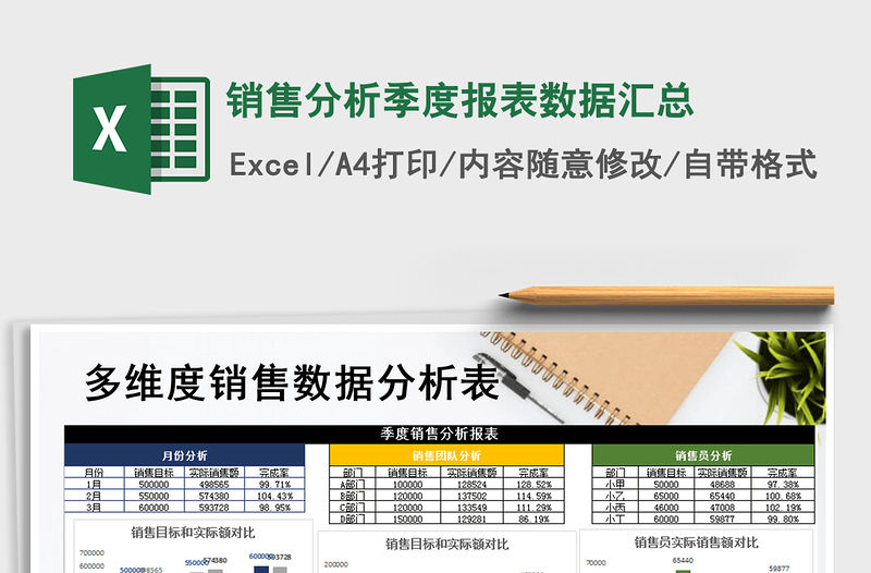 2021年銷售分析季度報表數據匯總