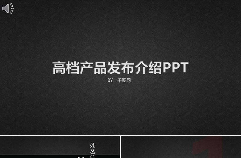 高檔產(chǎn)品發(fā)布介紹PPT