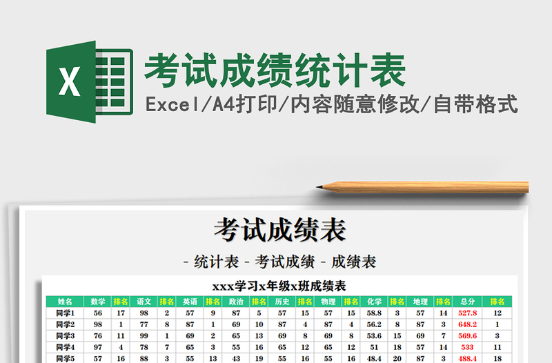 2021年考試成績(jī)統(tǒng)計(jì)表