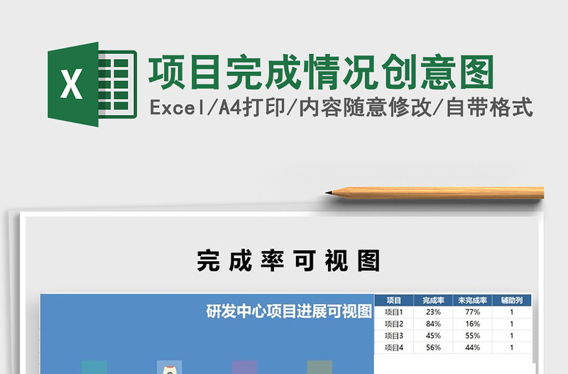 2021年項(xiàng)目完成情況創(chuàng)意圖