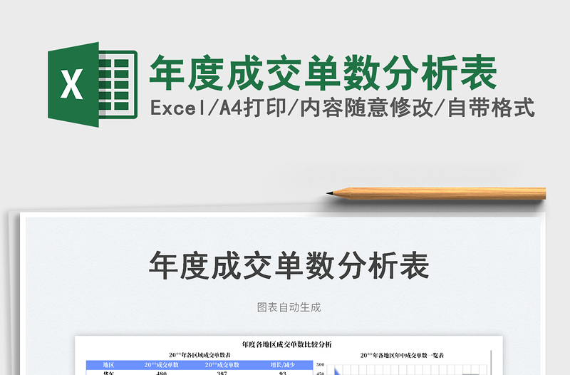 2022年度成交單數(shù)分析表免費下載