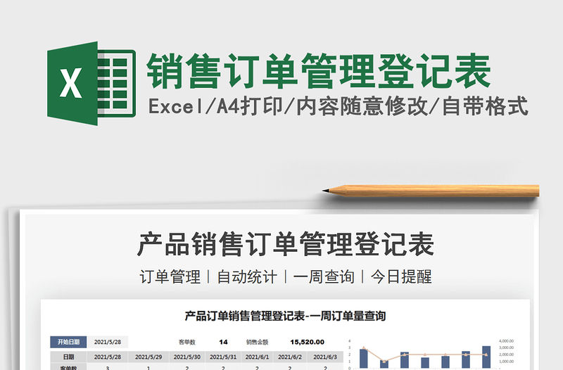 2021銷售訂單管理登記表免費(fèi)下載