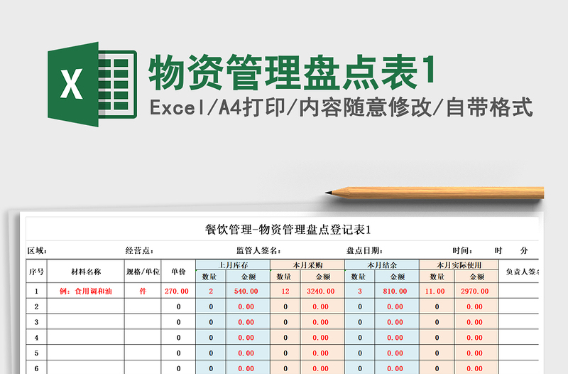 2021年物資管理盤點(diǎn)表1