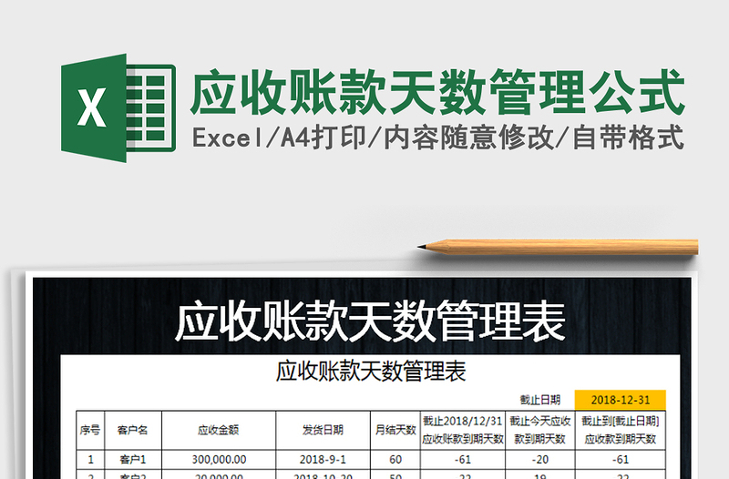2022年應(yīng)收賬款天數(shù)管理公式免費下載