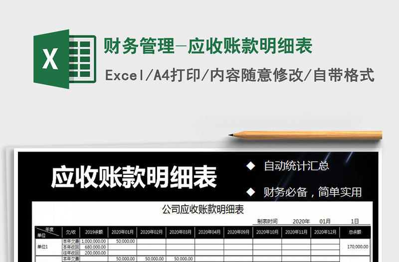 2021年財務管理-應收賬款明細表