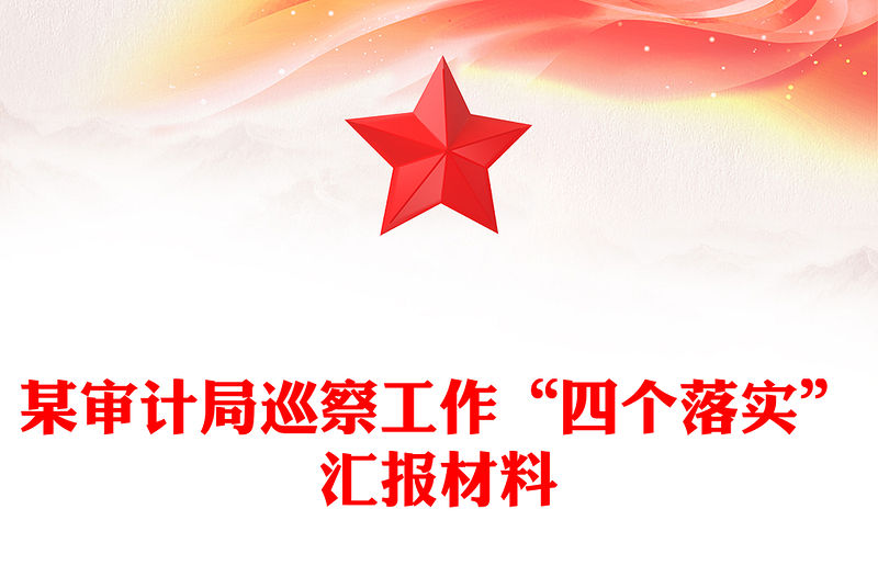 某審計局巡察工作“四個落實”匯報材料