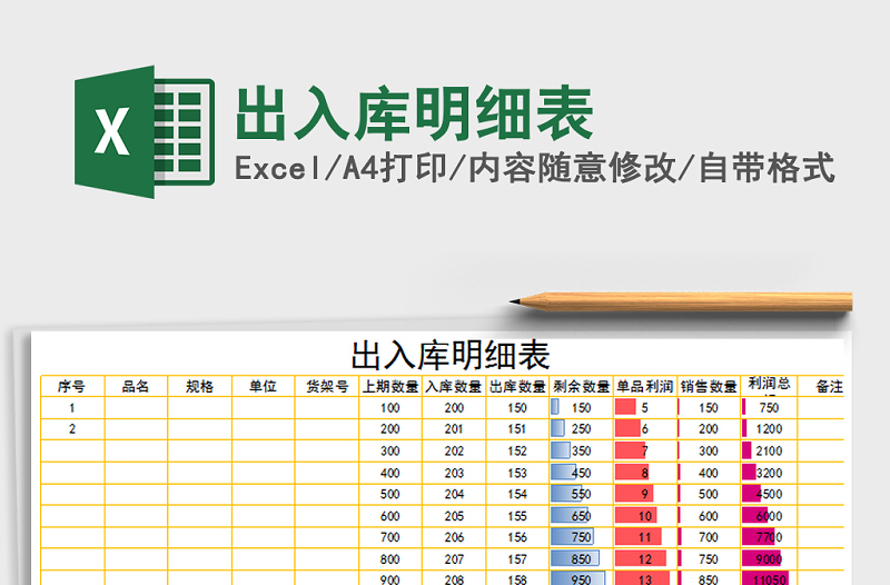 2022年出入库明细表