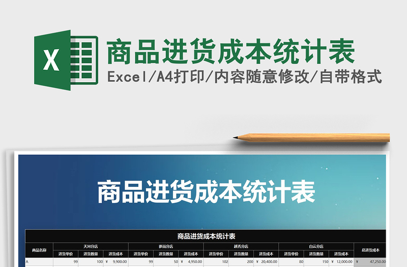 2021年商品進(jìn)貨成本統(tǒng)計(jì)表